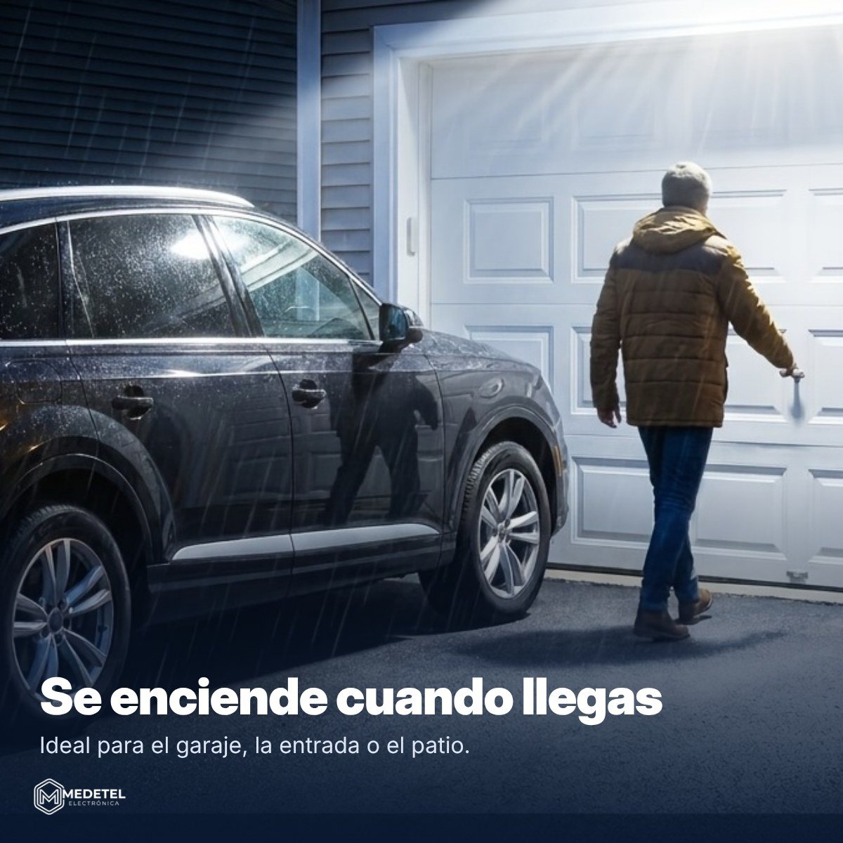 Luz solar con sensor de movimiento 326 LED — en uso