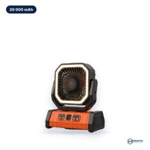 Ventilador recargable 20 000 mAh con luz LED — foto principal